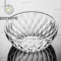 Cheap crystal decorative glass sugar bowl fruit bowl