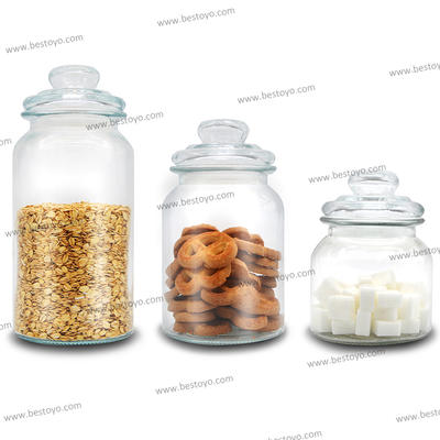 Food Glass Storage Candy Containers Bottles Jar With Lids