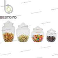 Personalized Logo Glass Cookie Jar With Lid
