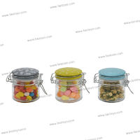 Cosmetic Cream Candy Honey Glass Jar with Clip Lid