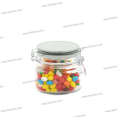 Square Sealed Glass Jar and Ceramics with Clip Lid