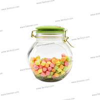 Cookie Candy Tea Sealed Glass Jar and Ceramics with Clip Lid