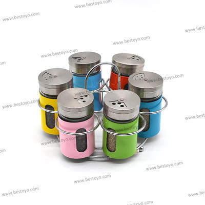 Colour Stainless steel seasoning bottle set