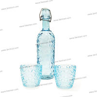 3Pcs Glass Drinking Set with Color Sprayed