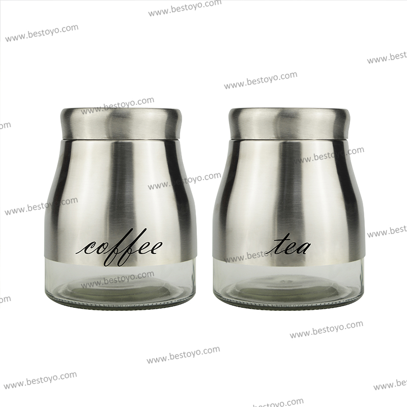 Glass Storage Jar with SS Covered