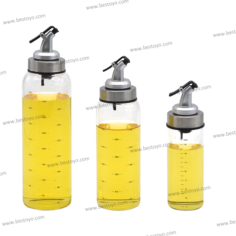 High Borosilicate Glass Oil & Vinegar Bottle Set